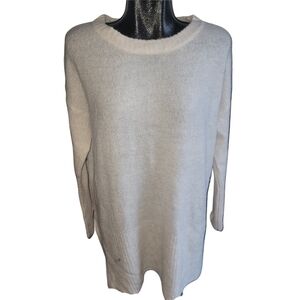 Ichi Cream Colored Alpaca Wool Blend Soft Knit Sweater S